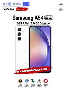 Samsung A54 5G - 8GB RAM - 256GB Storage - PTA Approved - 12 Months Warranty - White - The Original Bro Mobiles - TOB36